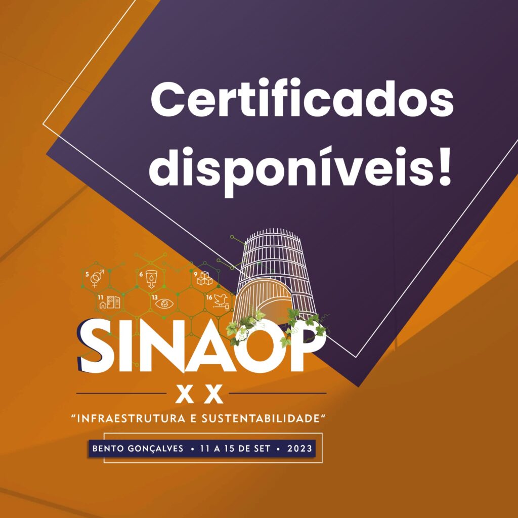 Certificados do XX Sinaop já estão disponíveis para download